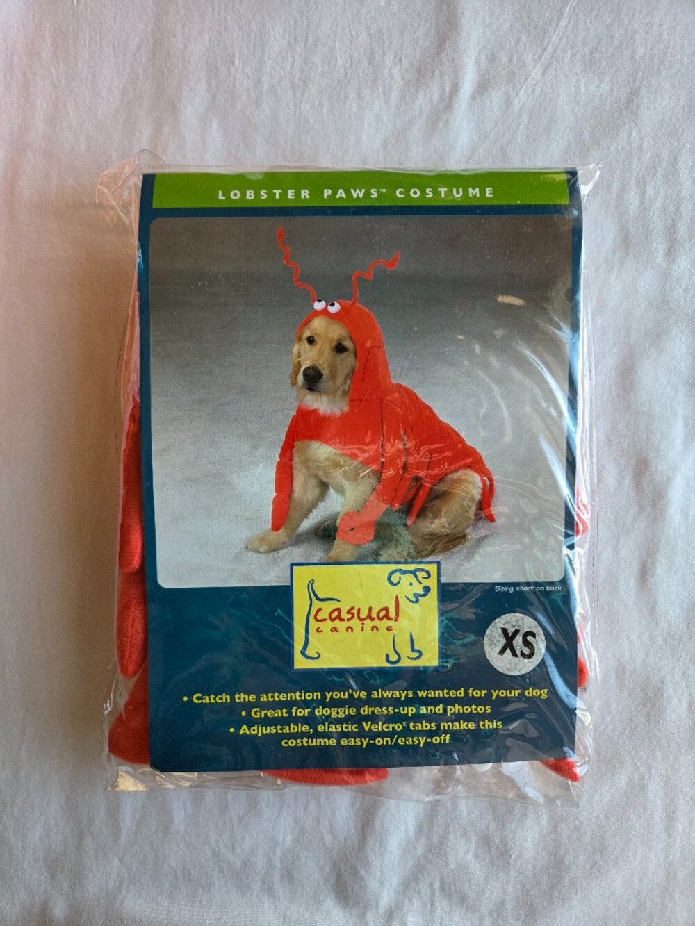 Casual Canine Lobster Paws Dog Costume XS Halloween Crustacean NWT